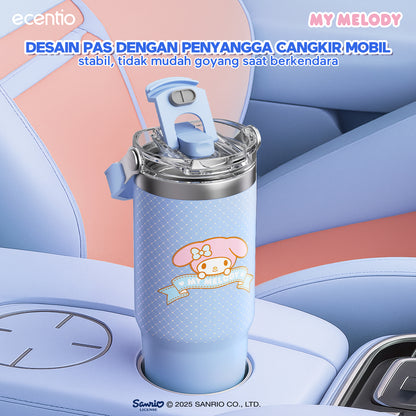 【ORI】ecentio tumbler stainless 900ml Sanrio melody luch aesthetic tahan dingin 24jam botol dengan sedotan