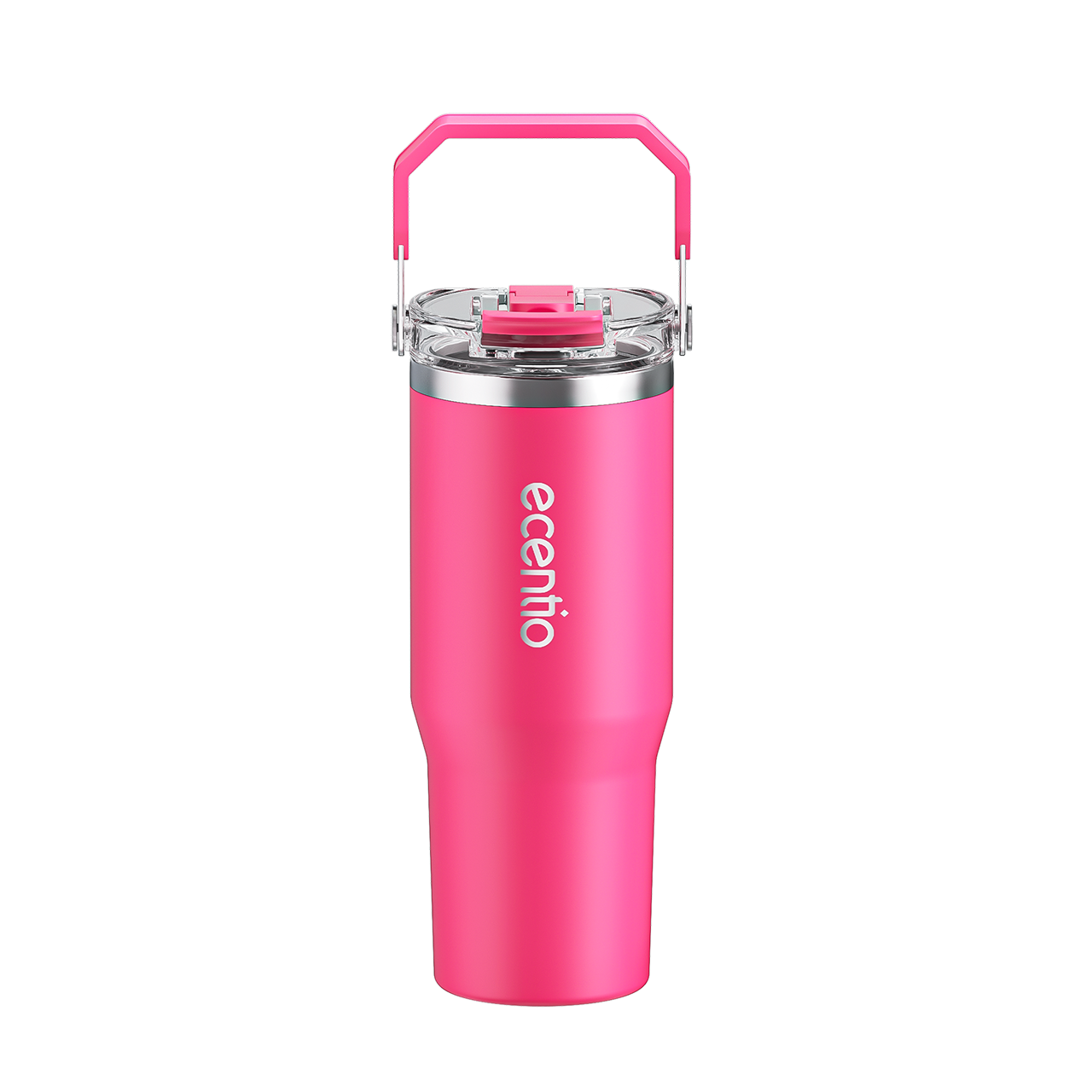 ecentio tumbler stainless 900ml tahan dingin 24 jam botol minum aesthetic warna baru pink & cream white