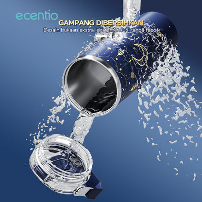 【Ramadan Exclusive】ecentio tumbler Stainless Vacuum 900ml Portable Thermos Botol minum besar