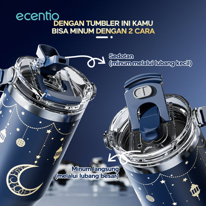 【🌟Pre-Order】【Ramadan Exclusive】ecentio tumbler Stainless Vacuum 900ml Portable Thermos Botol minum besar