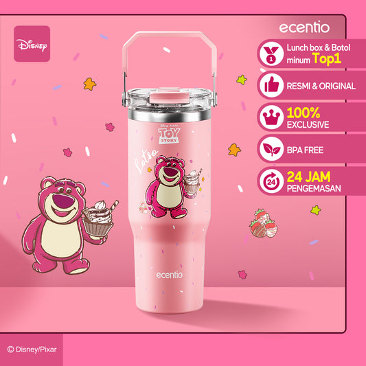【ORI】ecentio X Toy story tumbler Stainless Vacuum 900ml Disney Lotso Portable Thermos Botol minum besar