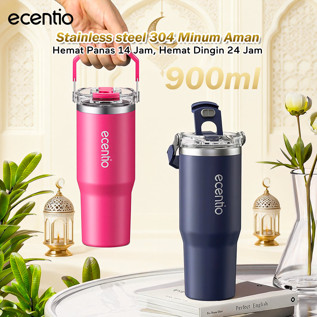 ecentio Premium Stainless Steel Tumbler Gift Set Year end sale Edisi Hadiah Ramadan
