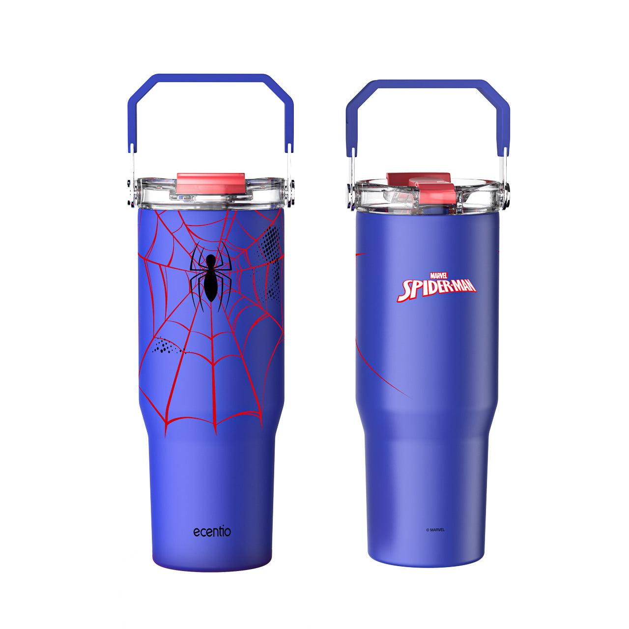 ecentio tumbler stainless 900ml Disney Spider Man botol minum aesthetic olahraga portable termos air panas botol minum 1 liter anti tumpah tahan panas 24 jam handle tersembunyi
