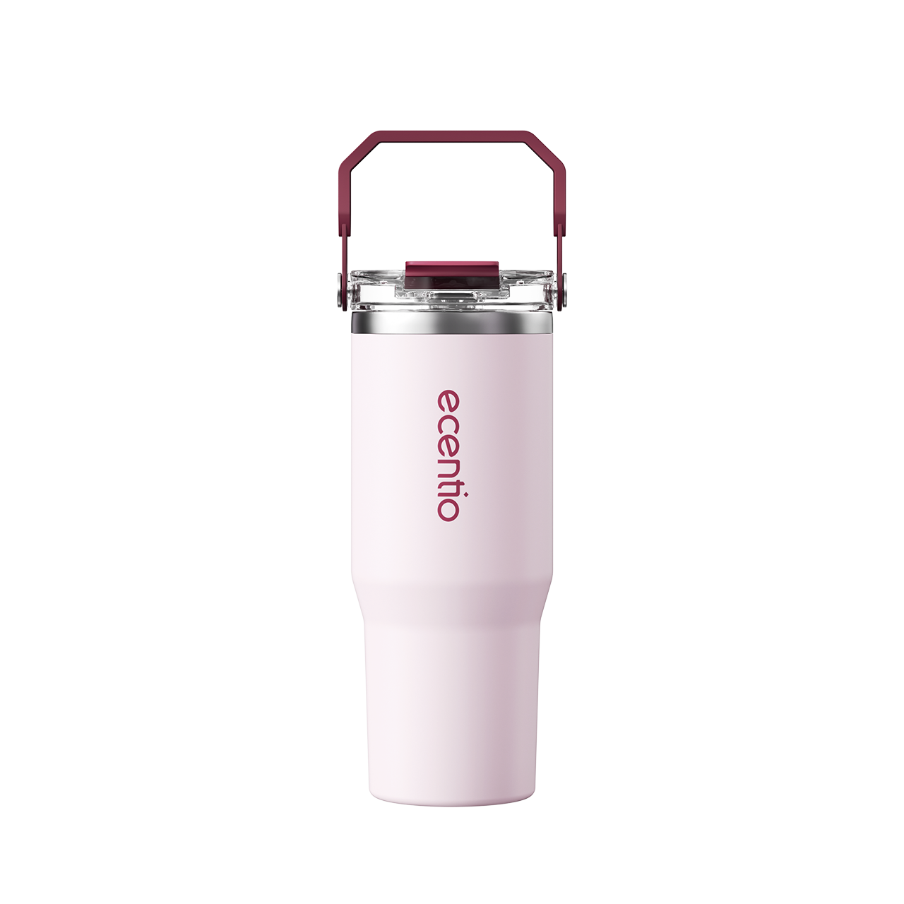 [Soft Rose Pink Series] ecentio Tumbler Stainless 900ml/1200ml Portable Thermos Botol Minum Besar Dengan Tas Tahan Panas Dingin 24 Jam Aesthetic Lucu Termos Air Panas Kopi Dengan Sedotan Cocok Untuk Sekolah Anak Laki-Laki