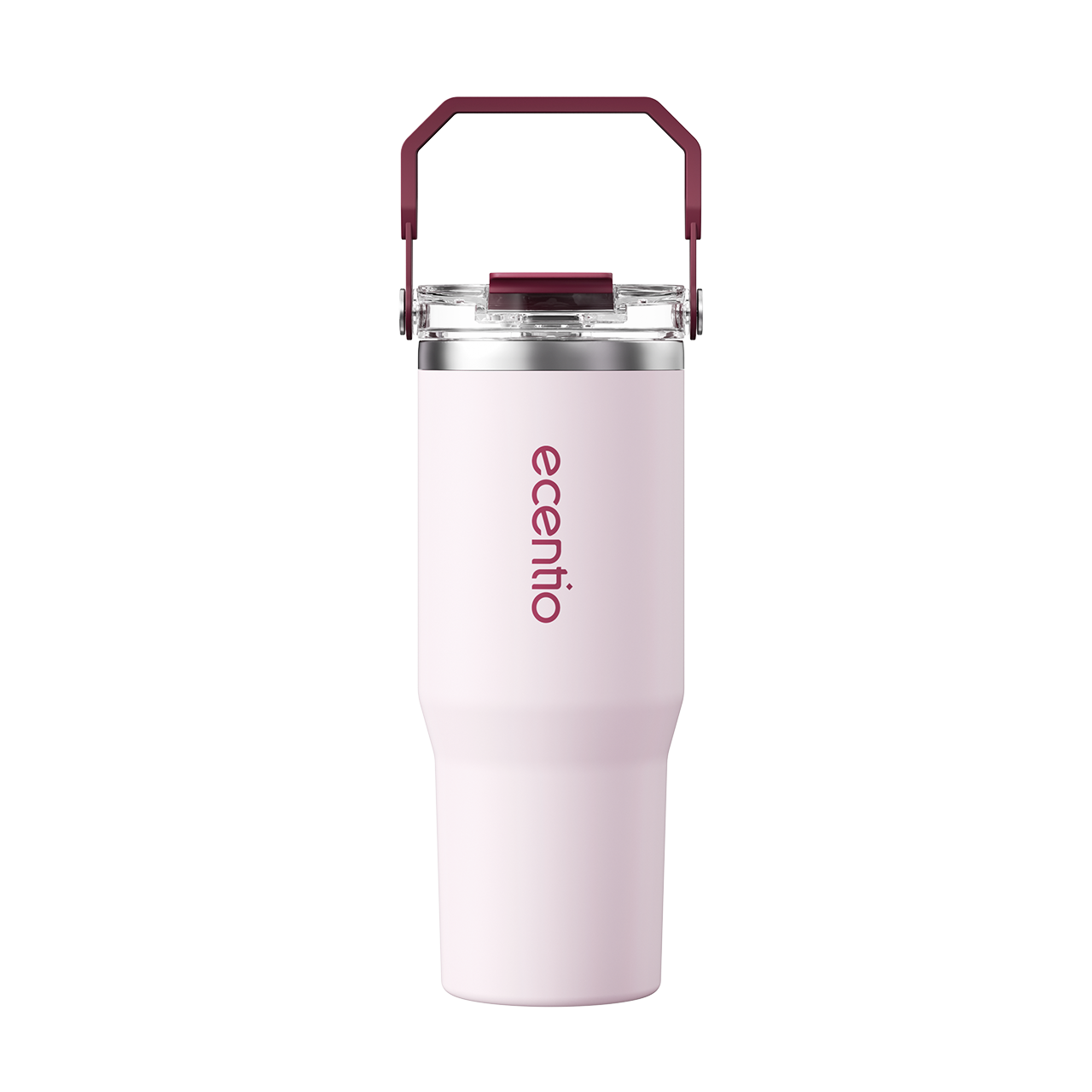 [Soft Rose Pink Series] ecentio Tumbler Stainless 900ml/1200ml Portable Thermos Botol Minum Besar Dengan Tas Tahan Panas Dingin 24 Jam Aesthetic Lucu Termos Air Panas Kopi Dengan Sedotan Cocok Untuk Sekolah Anak Laki-Laki