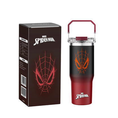 [Spider Man Series] ecentio tumbler stainless 900ml Spider Man botol minum aesthetic olahraga portable termos air panas botol minum 1 liter anti tumpah tahan panas 24 jam handle tersembunyi