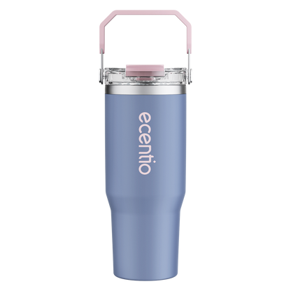 【Pre order】ecentio Tumbler Stainless & keramik 900ml/1200ml Portable Thermos Botol Minum Besar Tahan Panas Dingin 24 Jam Aesthetic Lucu Termos Air Panas Kopi Dengan Sedotan Cocok Untuk Sekolah Anak Laki-Laki