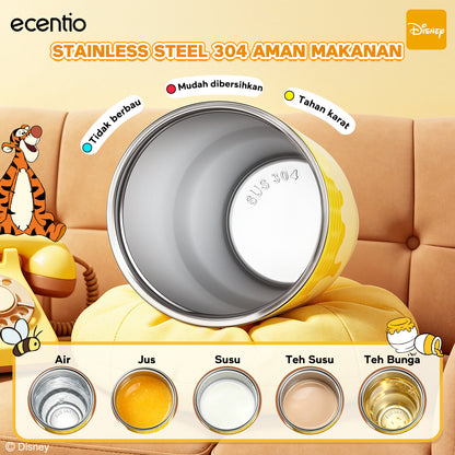 [Winnie the Pooh] ecentio Tumbler Stainless 900ml Disney Portable Thermos Botol Minum Besar Dengan Tas Tahan Panas Dingin 24 Jam Aesthetic Lucu Termos Air Panas Kopi Dengan Sedotan Cocok Untuk Sekolah Anak Laki-Laki