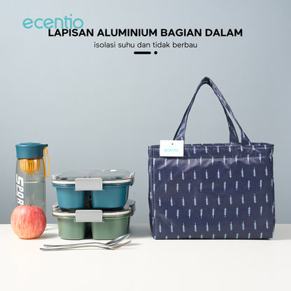 ecentio lunch bag /lunch tas Tas Bekal Makanan/Tote bag Waterproof ukuran besar