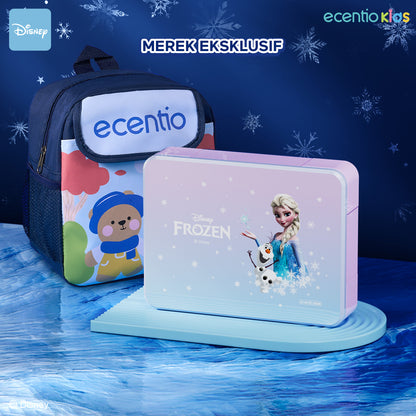 ecentio lunch box anak Disney seri Elsa set anti tumpah tas bekal botol minum