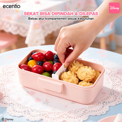 【PO 11 June】ecentio Set Seri Disney botol minum anak & kotak makan anak anti tumpah lunch box gratis sendok tas bekal tas sekolah back to school kotak snack aman makanan BPA Free tahan panas tahan bocor