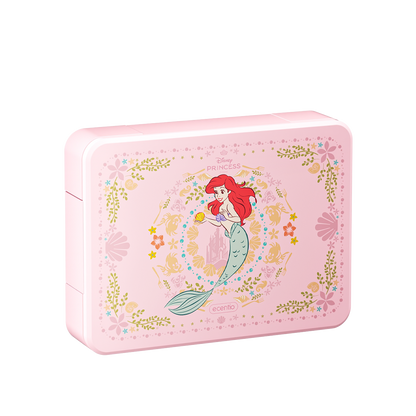 [Back To School] ecentio × Disney Princess Ariel Botol Minum & Kotak Makan Anak Anti Tumpah Lunch Box Snack box Free Sendok Tas Bekal BPA Free Tahan Panas - PO 11 June