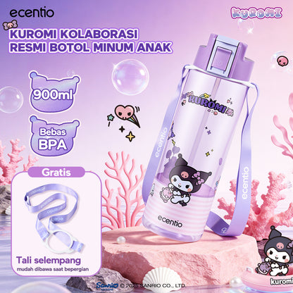 ecentio Official Kuromi Back to School Set Set Bekal Sekolah Kuromi Resmi — Lunch Box + Botol Minum + Tas Bekal