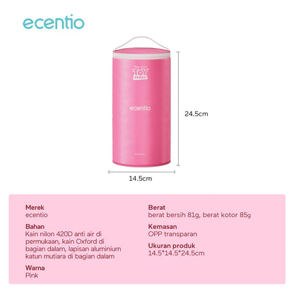 【🌟Pre-Order】ecentio 3-pcs Kotak Makan Stainless Steel Disney Strawberry Bear — Praktis, Imut &amp; Aman