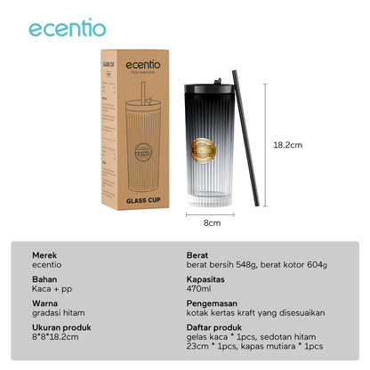 ecentio 8 mata pisau blender 2cup portable juicer +Ramadan Tumblr Gelas Kaca Perak Seri Radiant