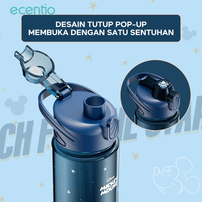 【2 Pcs Set】【Anti Tumpah 2.0】ecentio lunch box 1150ml sekat 3 dengan kotak sauce BPA free tempat makan+Disney botol minum