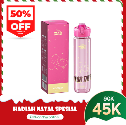 Botol Minum Anak Disney Mickey 1L BPA Free | Anti Bocor, Aman Food Grade, Desain Lucu, Cocok Sekolah & Main