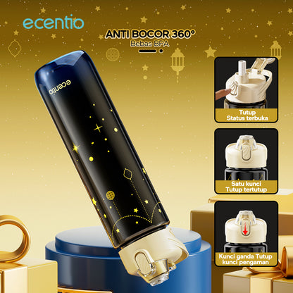 【Ramadan Exclusive】ecentio Botol Minum 1000ml Portable untuk Anak & Olahraga