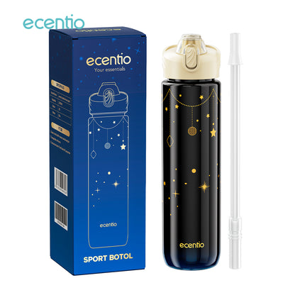 【Ramadan Exclusive】ecentio Botol Minum 1000ml Portable untuk Anak & Olahraga