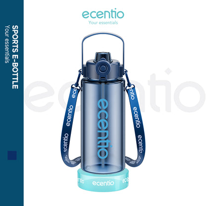 ecentio botol minum 1 liter anti tumpah water bottle Bpa free dengan portable tail