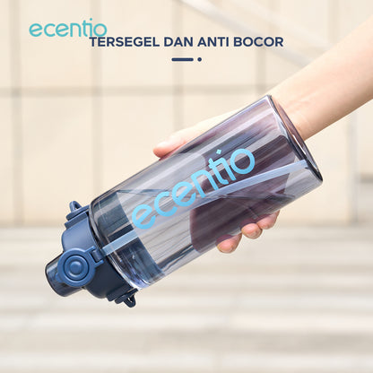 ecentio botol minum 1 liter anti tumpah water bottle Bpa free dengan portable tail