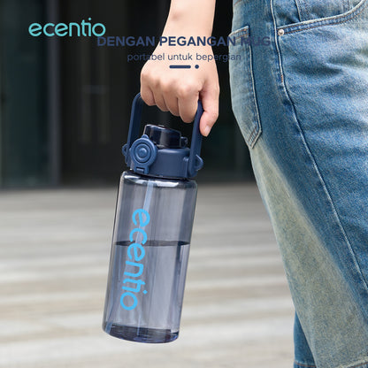 ecentio botol minum 1 liter anti tumpah water bottle Bpa free dengan portable tail