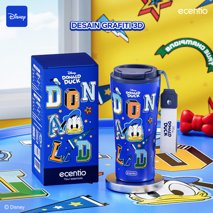 ecentio Tumbler Stainless 480ml Botol Minum Tahan Dingin Disney Donald Duck – Gelas Kopi Aesthetic