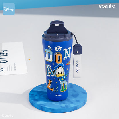 ecentio tumbler minum stainless 480ml aesthetic Disney Donald Duck gelas kopi botol tahan dingin