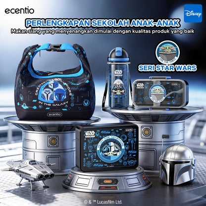 ecentio Star Wars Series Original Resmi Kotak Bekal Anak 950ml Anti Bocor BPA Free Set Lunch Box + Botol Minum Sendok Tas Bekal Sekolah Back to School Tempat Makan Sekat Snack