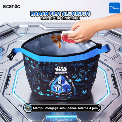 ecentio Star Wars Series Original Resmi Kotak Bekal Anak 950ml Anti Bocor BPA Free Set Lunch Box + Botol Minum Sendok Tas Bekal Sekolah Back to School Tempat Makan Sekat Snack