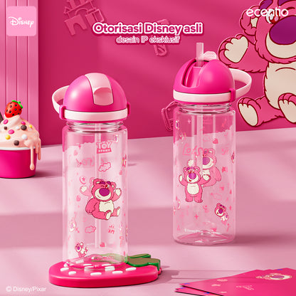 【🌟Pre-Order】【NEW】ecentiokids 550ml botol anak BPA Free Disney Lotso dengan Sedotan Tahan Panas hingga 90℃