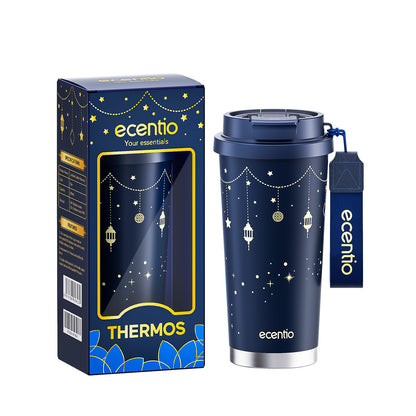 【🌟Pre-Order】【Ramadan Exclusive】ecentio tumbler premium stainless steel 316 530ml tahan dingin 24 jam dengan sedotan portable