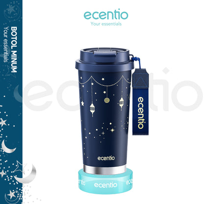 【🌟Pre-Order】【Ramadan Exclusive】ecentio tumbler premium stainless steel 316 530ml tahan dingin 24 jam dengan sedotan portable