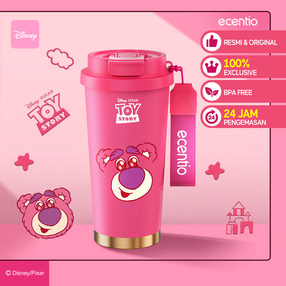 【ORI】ecentio X Toy story tumbler minum Disney lotso & stitch premium 530ml tahan dingin 24 jam botol stainless 316 portable botol minum