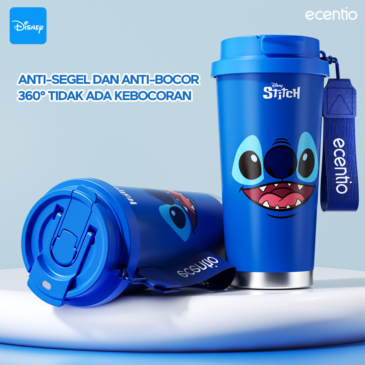 【ORI】ecentio X Toy story tumbler minum Disney lotso & stitch premium 530ml tahan dingin 24 jam botol stainless 316 portable botol minum