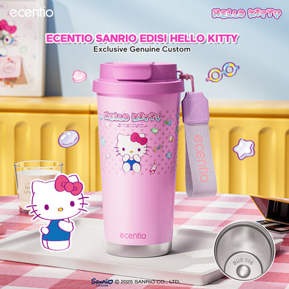 【ORI】ecentio tumbler minum hello kitty 530ml premium tahan dingin 24 jam botol stainless 316 portable tumblr botol minum