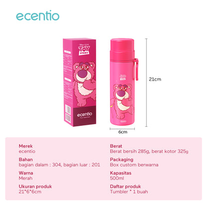 ecentio botol minum tumbler stainless 500ml  tahan Disney Lotso  dingin tumbler termos air panas  24jam