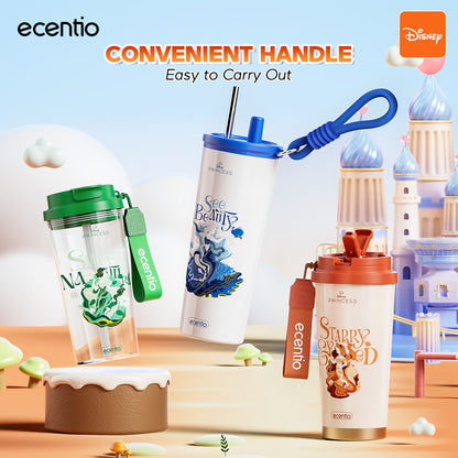 【Disney Mermaid Series】ecentio tumbler Stainless Vacuum 530ml Disney Mermaid Portable Thermos Botol minum besar
