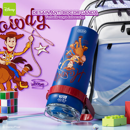 ecentio tumbler minum stainless 1.2L Disney Toy Story Woody & Buzz tahan dingin 24jam premium botol minum aesthetic besar