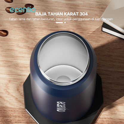 ecentio tumbler Stainless Vacuum 600ml Portable Termos Gagang Tersembunyi Botol minum besar