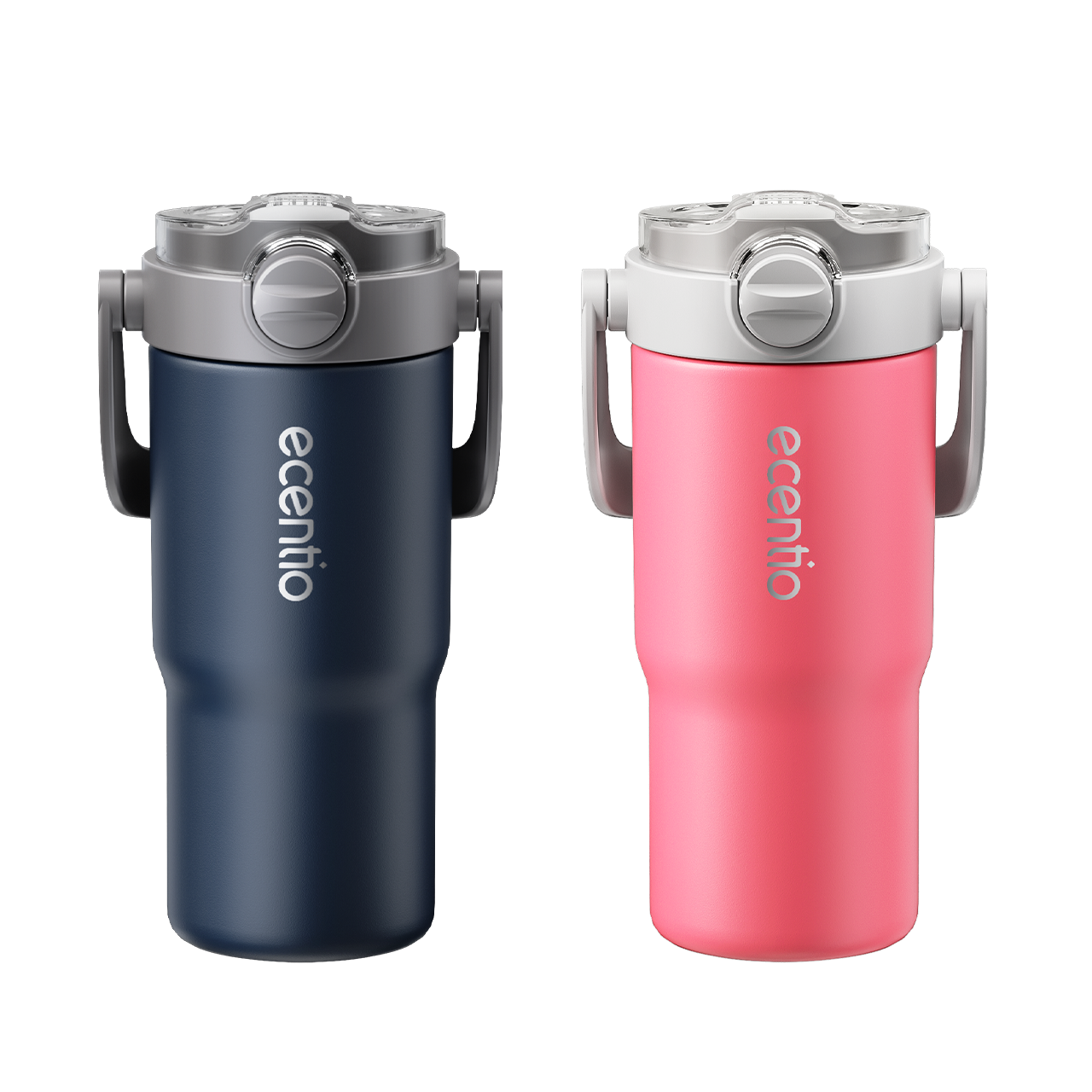 【GRAND LAUNCH】ecentio tumbler Stainless Vacuum 750ml Portable Tutup yang mudah dibuka  Thermos Botol minum besar