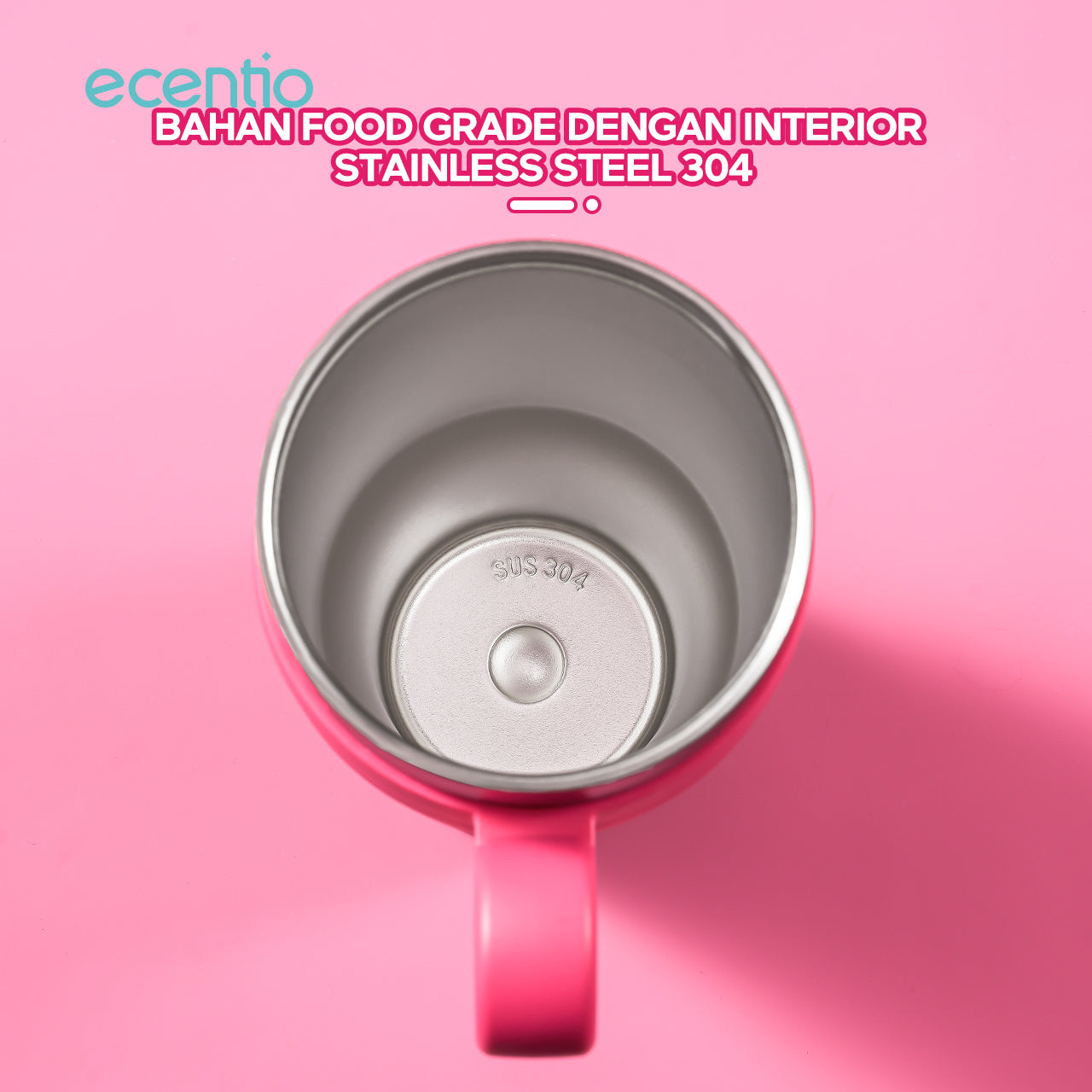 【🌟Pre-Order】ecentio tumbler stainless 1200ml anti bocor tahan panas dingin dengan sedotan & desain cup holder mobil