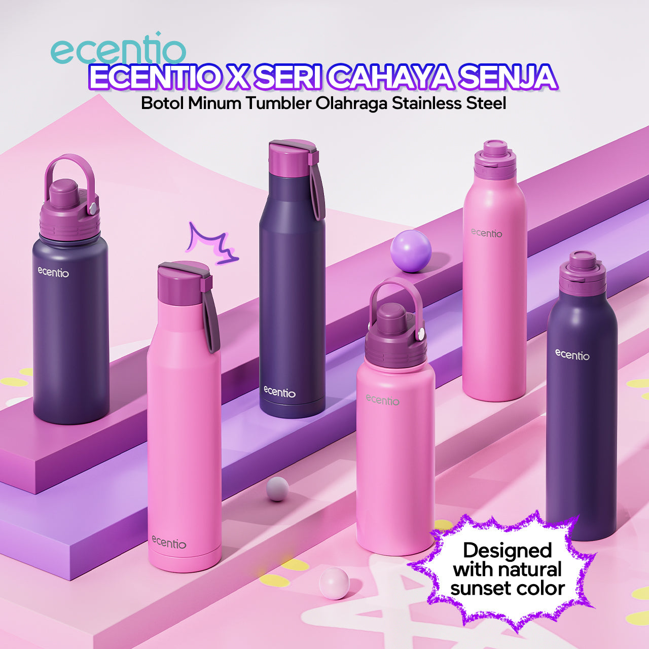 tempat minum stainless estetik anak laki laki 1 liter wadah minum stainless tumbler botol minum