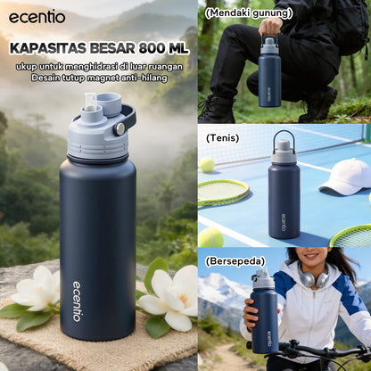[Easego Rainforest Mist Series] ecentio Tumbler Premium Stainless Vacuum 530ml/800ml/1000ml Outdoor Portable aesthetic Thermos Botol Minum Tahan Dingin 48 Jam Tahan Panas 22 Jam Anti Bocor