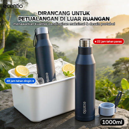 [Easego Rainforest Mist Series] ecentio Tumbler Premium Stainless Vacuum 530ml/800ml/1000ml Outdoor Portable aesthetic Thermos Botol Minum Tahan Dingin 48 Jam Tahan Panas 22 Jam Anti Bocor