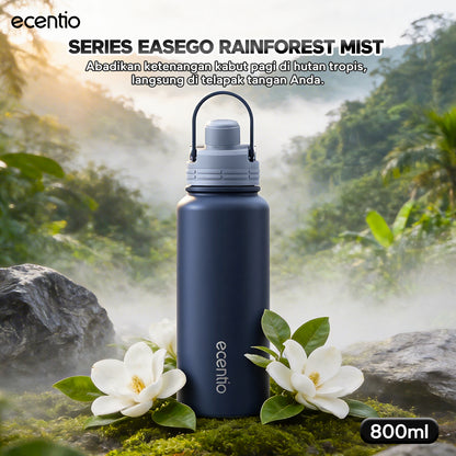 [Easego Rainforest Mist Series] ecentio Tumbler Premium Stainless Vacuum 530ml/800ml/1000ml Outdoor Portable aesthetic Thermos Botol Minum Tahan Dingin 48 Jam Tahan Panas 22 Jam Anti Bocor