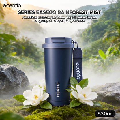 [Easego Rainforest Mist Series] ecentio Tumbler Premium Stainless Vacuum 530ml/800ml/1000ml Outdoor Portable aesthetic Thermos Botol Minum Tahan Dingin 48 Jam Tahan Panas 22 Jam Anti Bocor