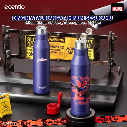 【Disney Spider-Man Series】ecentio Botol Minum Stainless Steel 1000ml | Anti Bocor 360° | Tahan Dingin &amp; Panas