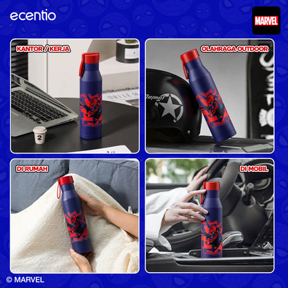 【Disney Spider-Man Series】ecentio Botol Minum Stainless Steel 1000ml | Anti Bocor 360° | Tahan Dingin &amp; Panas