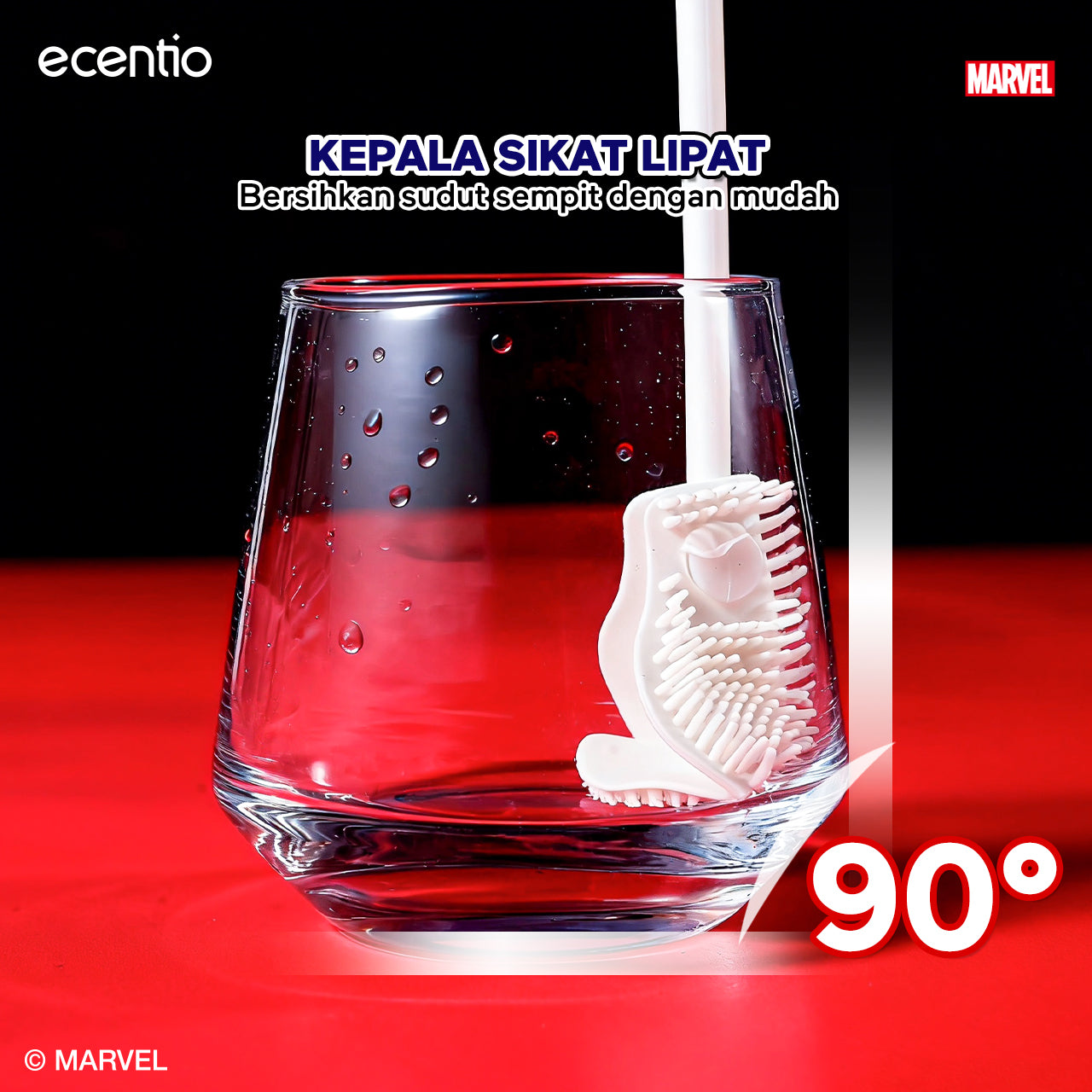 【Disney Spider-Man Series】ecentio Botol Minum Stainless Steel 1000ml | Anti Bocor 360° | Tahan Dingin &amp; Panas